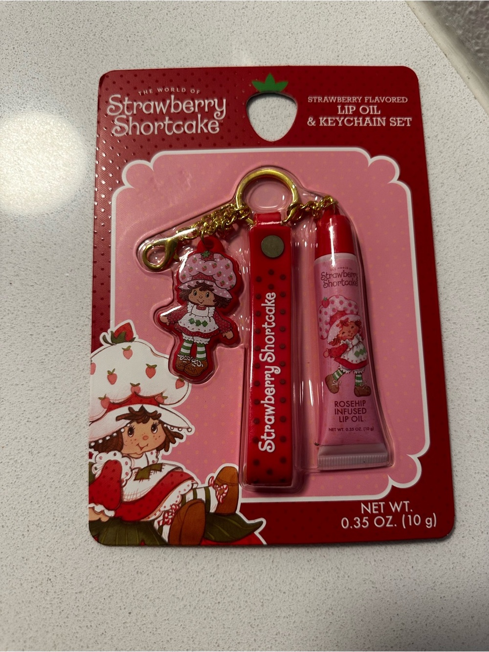 Strawberry Shortcake Strawberry Lip Oil & Keychain Set - Pink